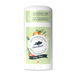 Stick of Green Beaver aluminum-free antiperspirant deodorant Sunny Citrus scent front view