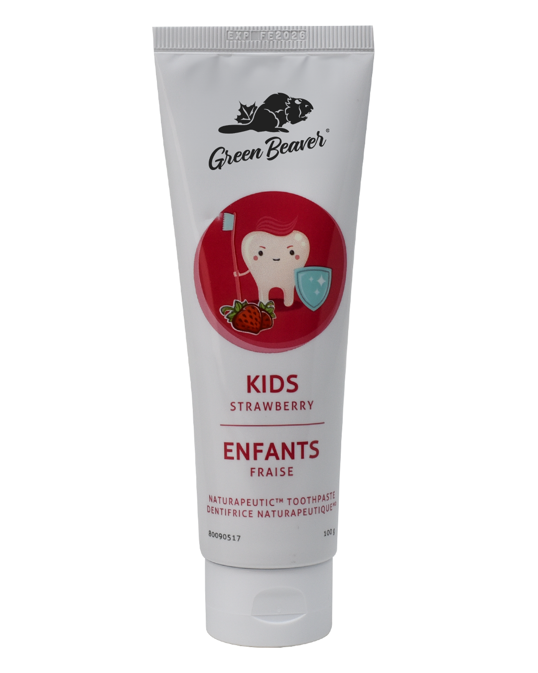 FluorideFree Strawberry Toothpaste for Kids Green Beaver EN