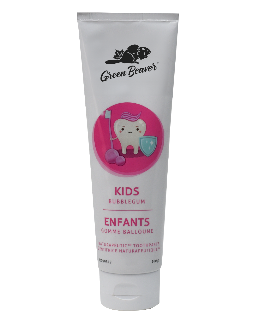 Bubble Gum FluorideFree Toothpaste for Kids Green Beaver EN