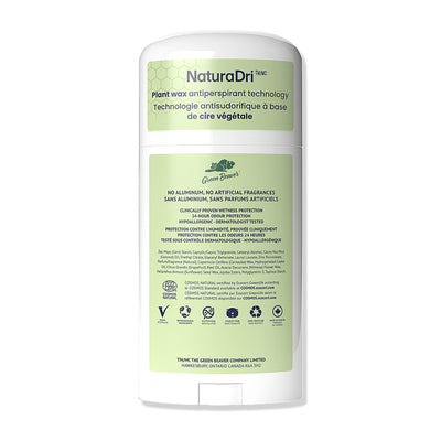 Green Beaver aluminum-free antiperspirant deodorant Sunny Citrus scent back label