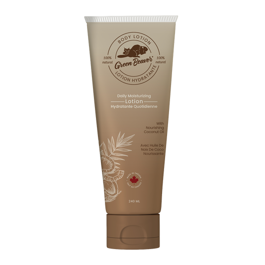 Green Beaver coconut body lotion bottle