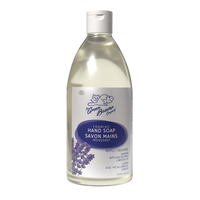 A bottle of Green Beaver's Foaming Hand Soap in Lavender scent on a white background