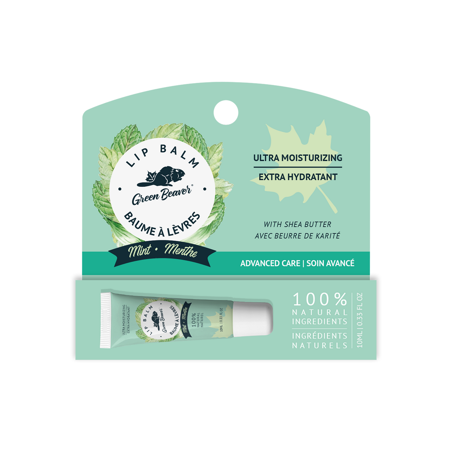 Green Beaver mint lip balm box