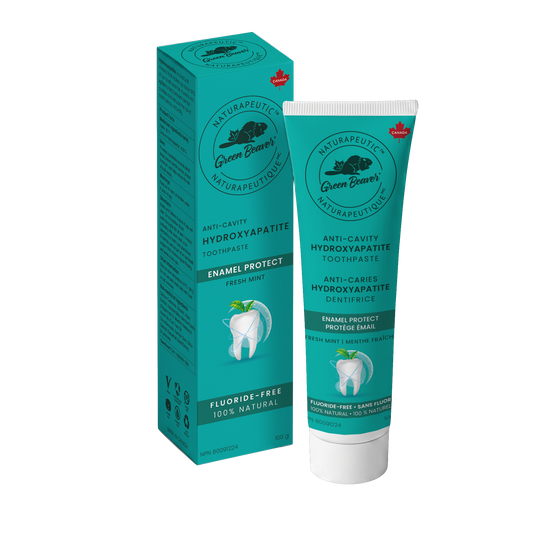 Green Beaver Naturapeutic enamel protect toothpaste tube and box