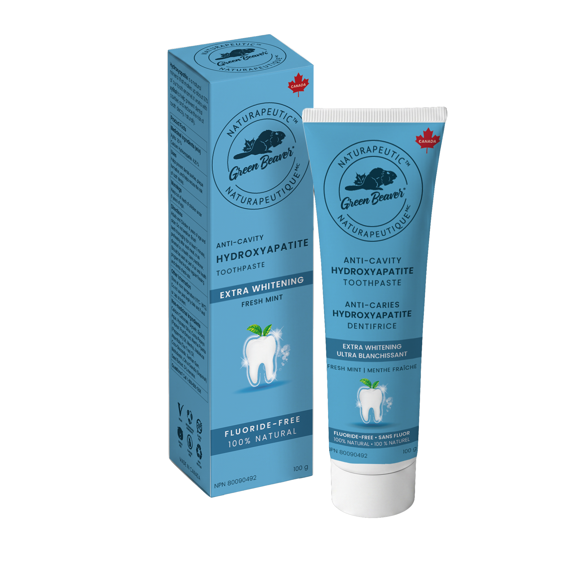 Green Beaver Naturapeutic extra-whitening toothpaste tube and box