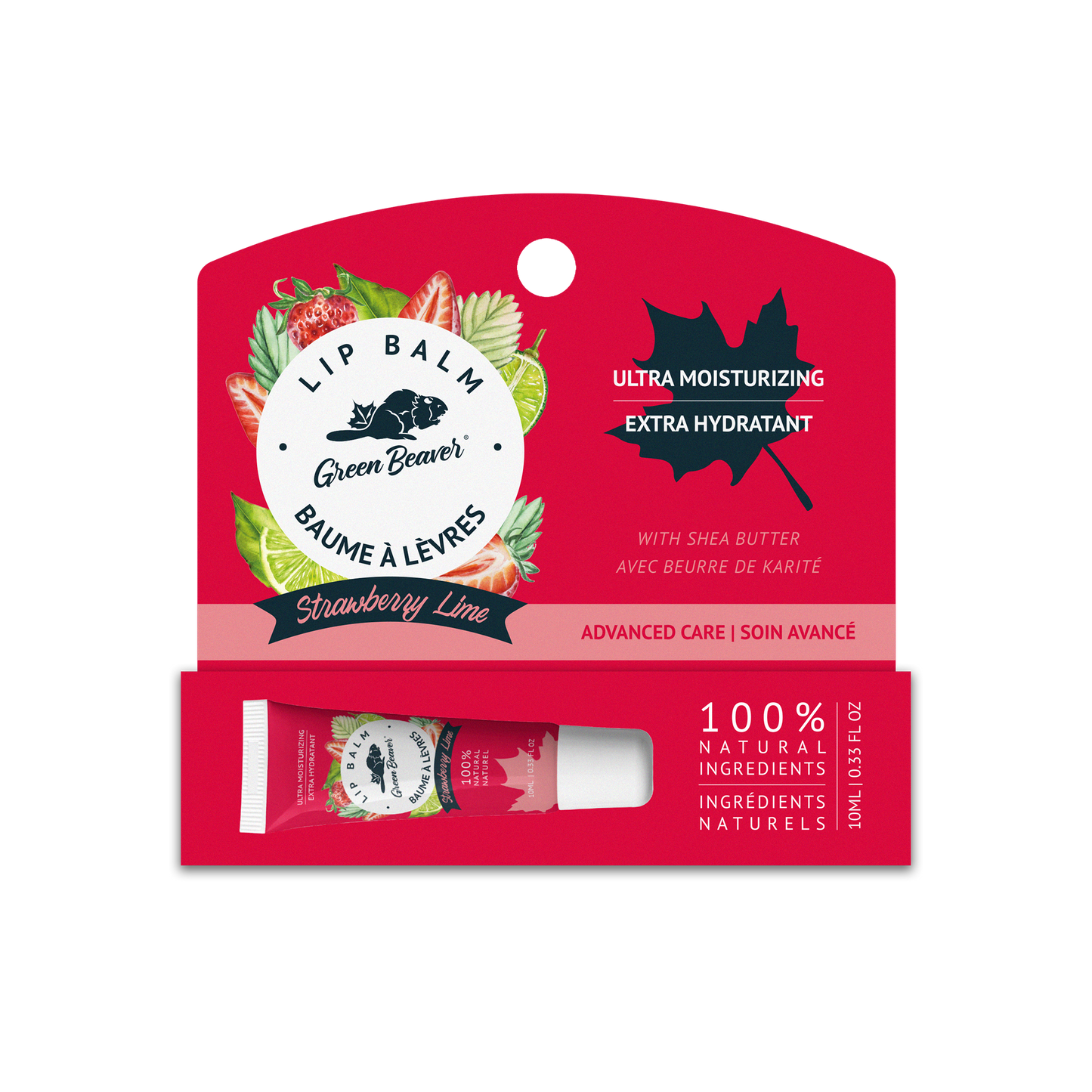 Green Beaver strawberry-lime lip balm box