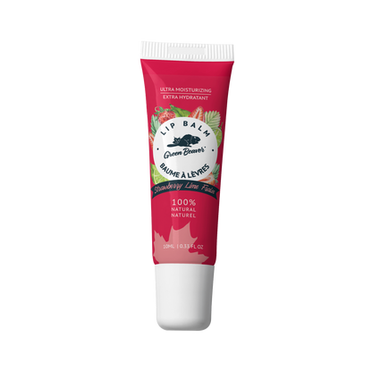Green Beaver strawberry-lime lip balm tube