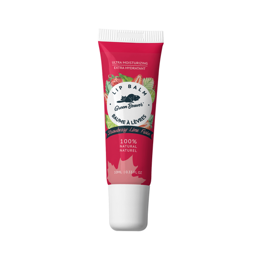 Green Beaver strawberry-lime lip balm tube